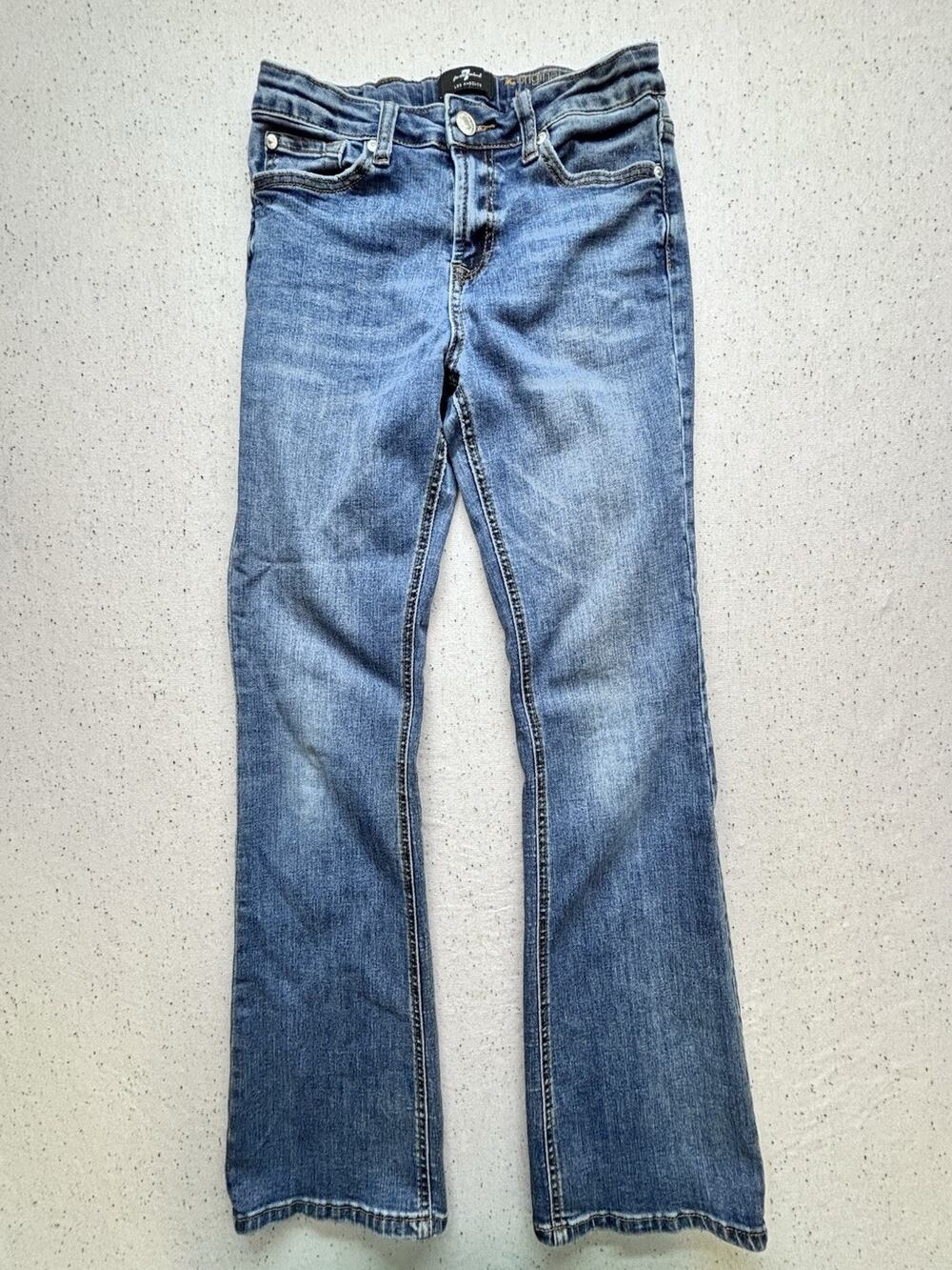 7 For All Mankind Girls Size 14 Original Bootcut Jeans Adjustable Waist Stretch